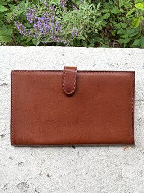 COACH Vintage Water Buffalo Tan Passport Cards Billfold Wallet Unisex Unused